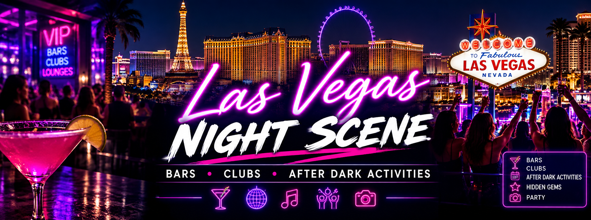 Las Vegas Night Scene Neon Poster.png